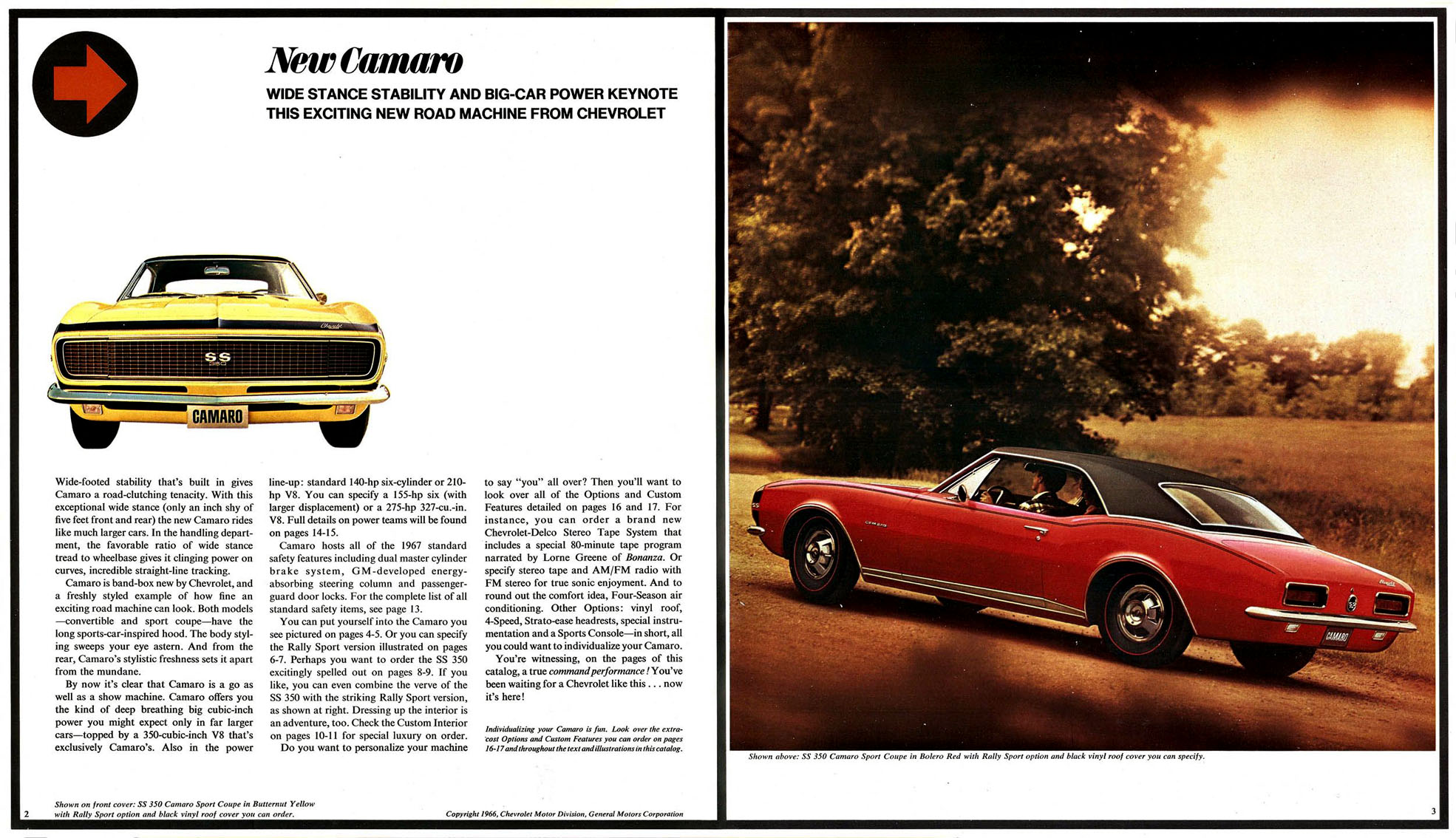 1967 Chev Camaro Brochure Page 6